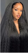 Load image into Gallery viewer, Kinky Straight Human Hair Wigs with HD Lace Front Yaki Straight Frontal Lace Wig