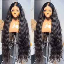 Load image into Gallery viewer, Natural Wave 13x6 Lace Frontal Human Hair Wigs 300% Density