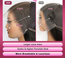 Load image into Gallery viewer, Natural Wave 13x6 Lace Frontal Human Hair Wigs 300% Density