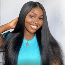 Load image into Gallery viewer, 13x6 Yaki Straight Lace Frontal Human Hair Wig