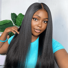 Load image into Gallery viewer, 13x6 Yaki Straight Lace Frontal Human Hair Wig