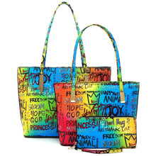 Load image into Gallery viewer, Graffiti Multi-Print Tote Large